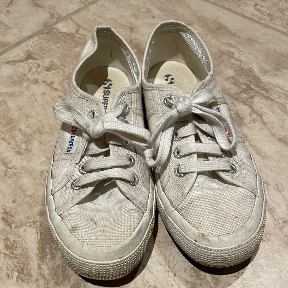 Superaga white shoes